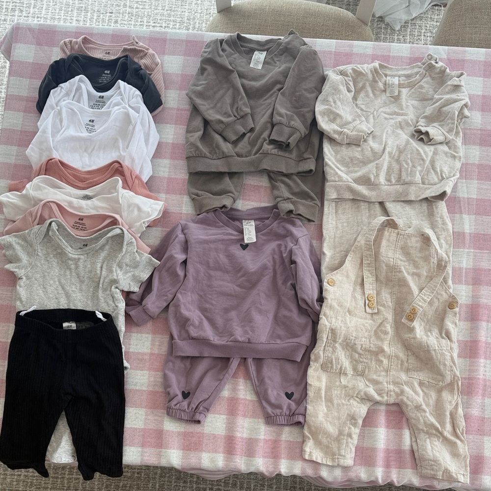Assorted baby H&M clothing